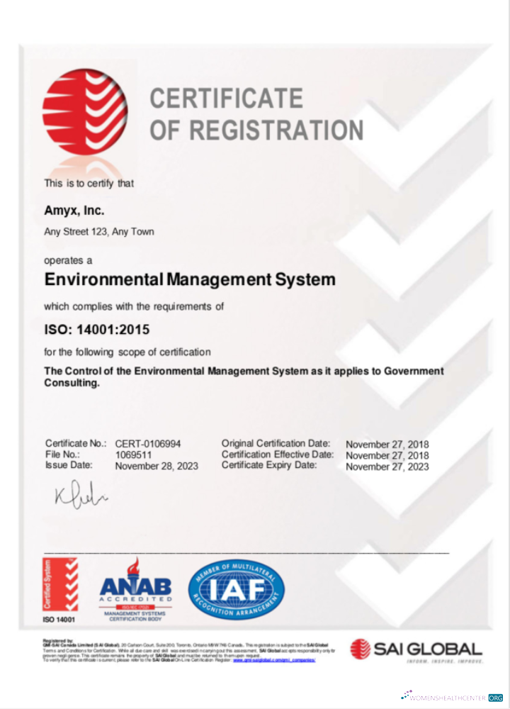 Australia SAI GLOBAL certificate of business registration Word and PDF template